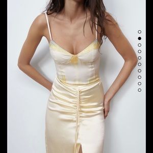 NWT Zara tie dye satin effect bodysuit size L